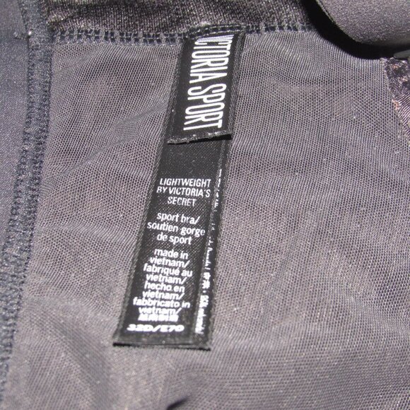 VICTORIA’S SECRET SPORT Lightweight Black Strappy Bra Size 32D - Picture 3 of 3